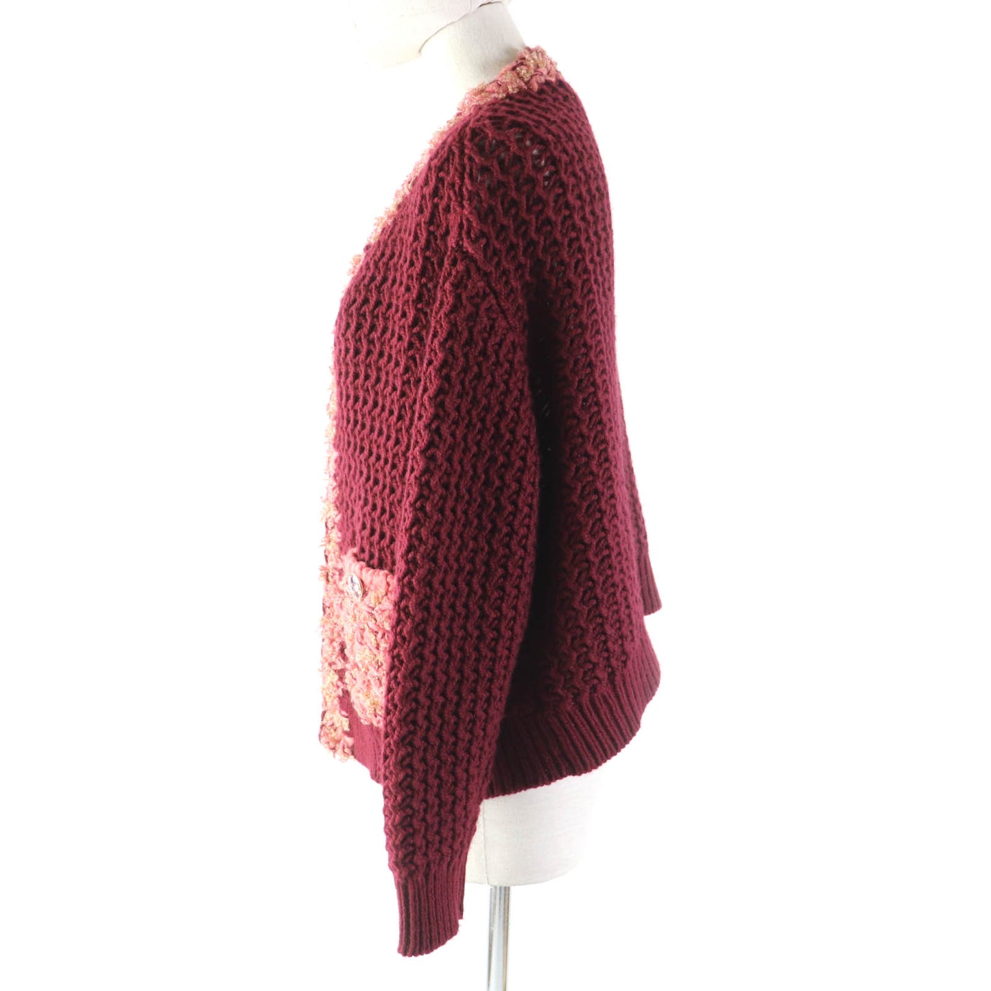 CHANEL cardigan P72932 cashmere Bordeaux 34/36