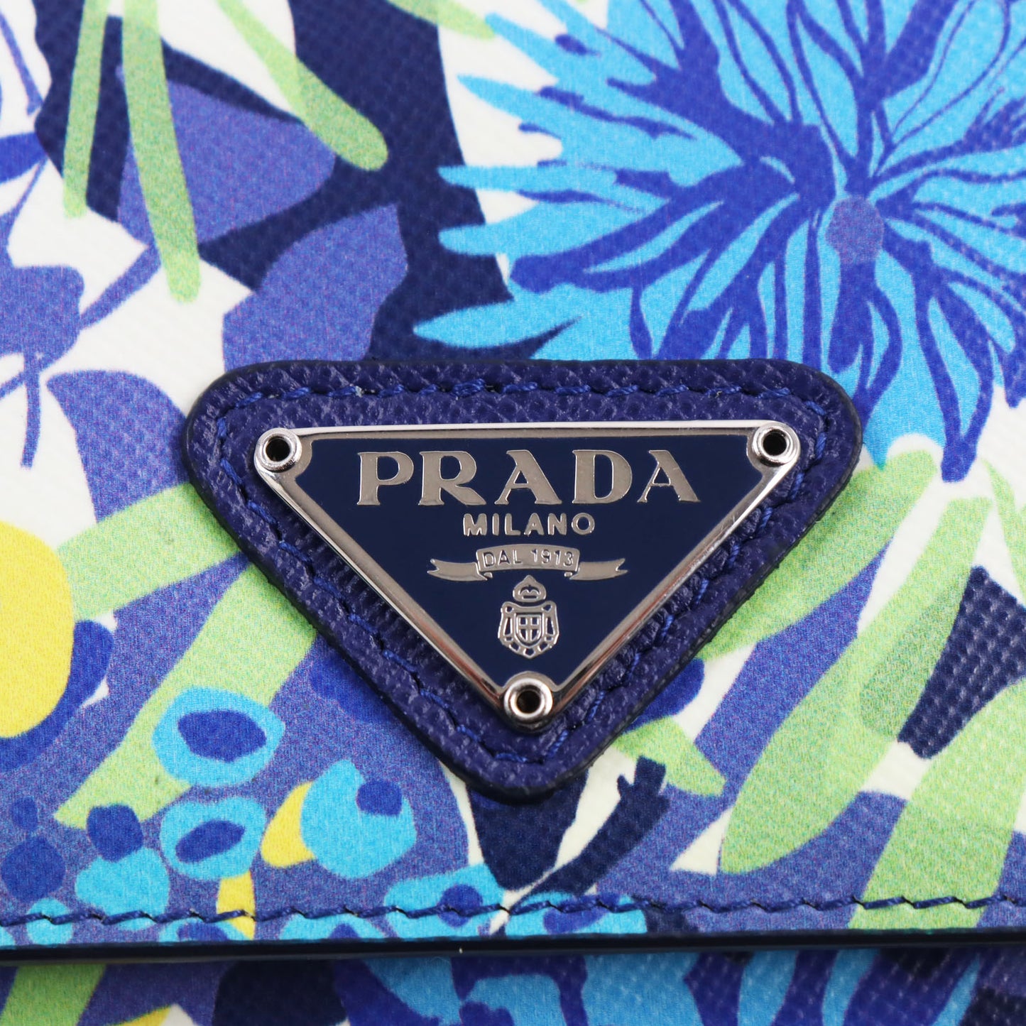 PRADA Long Wallet Purse 1MH132 leather blue