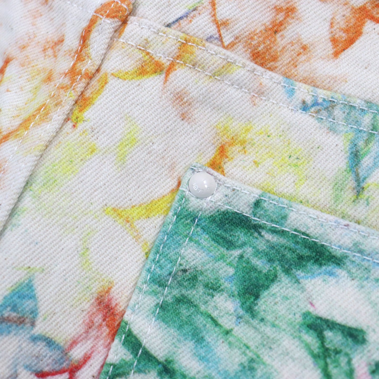 LOUIS VUITTON Denim pants 1A8HJL cotton multicolor LV Pastel Monogram 36