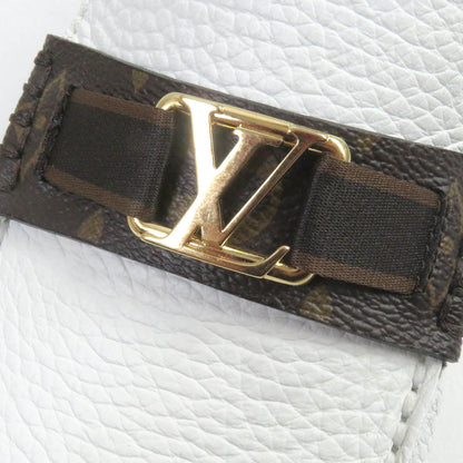 LOUIS VUITTON loafers leather white LV Hockenheim Line 7 1/2