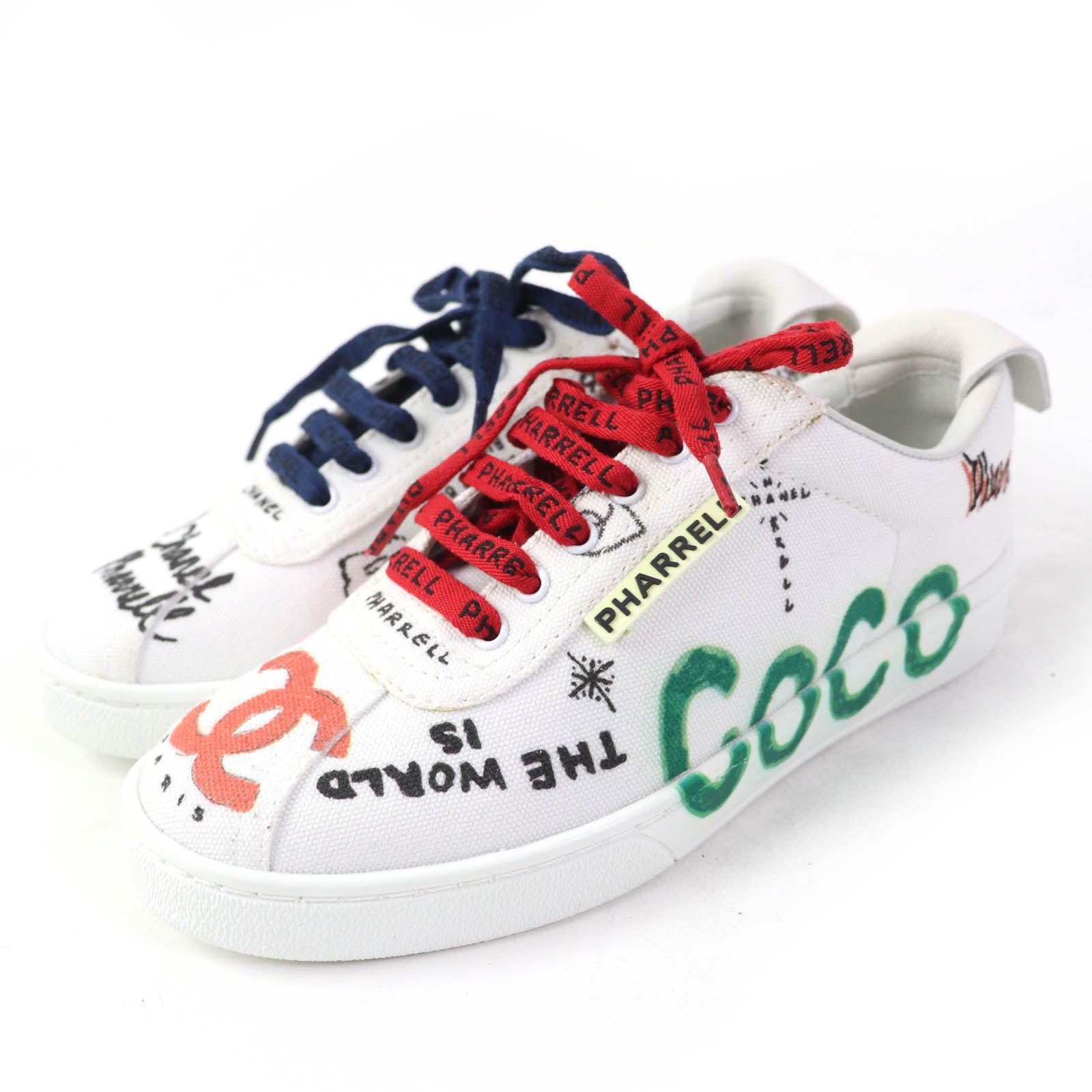 Chanel Sneakers G34877 Main Canvas Multicolor Pharrell Williams Women 36 used Authentic