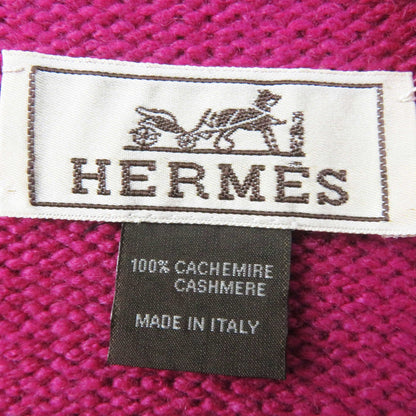 HERMES Scarf Main: 100% cashmere La Lamb pink Women Used Authentic