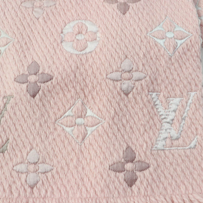 LOUIS VUITTON Scarf M73057 Main: 85% wool, Main: 15% silk Crystal pink Esharp Logomania Rainbow Women Used Authentic