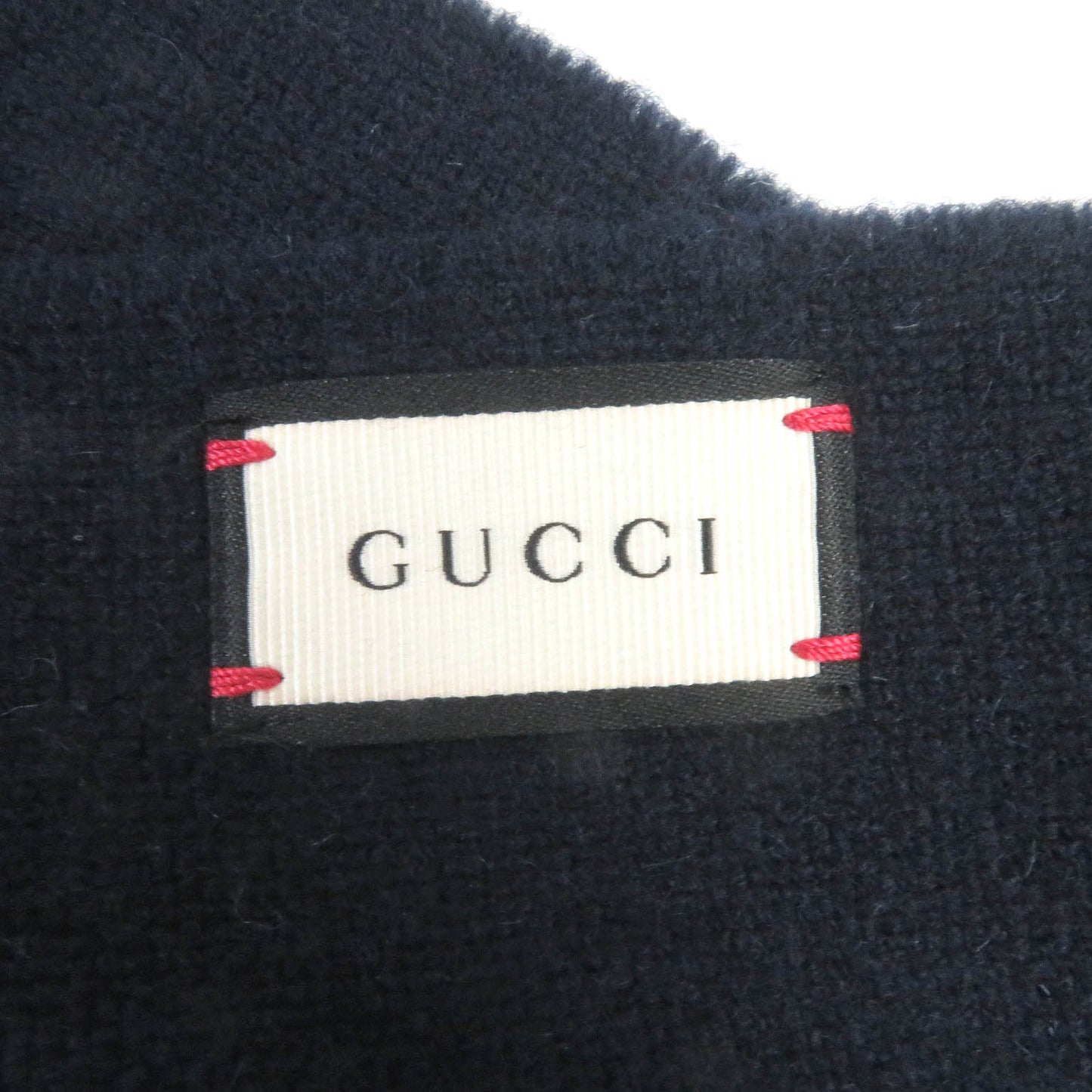 GUCCI Scarf 475513 Main: 56% wool, Main: 24% cashmere, Main: 20% silk Navy mens Used Authentic