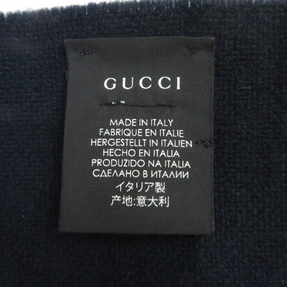 GUCCI Scarf 475513 Main: 56% wool, Main: 24% cashmere, Main: 20% silk Navy mens Used Authentic