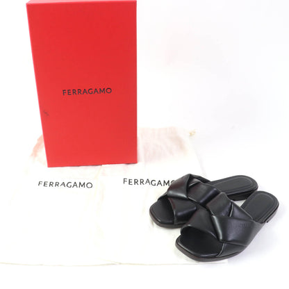 Salvatore Ferragamo Mule 760881 leather black ALRAI 4 1/2