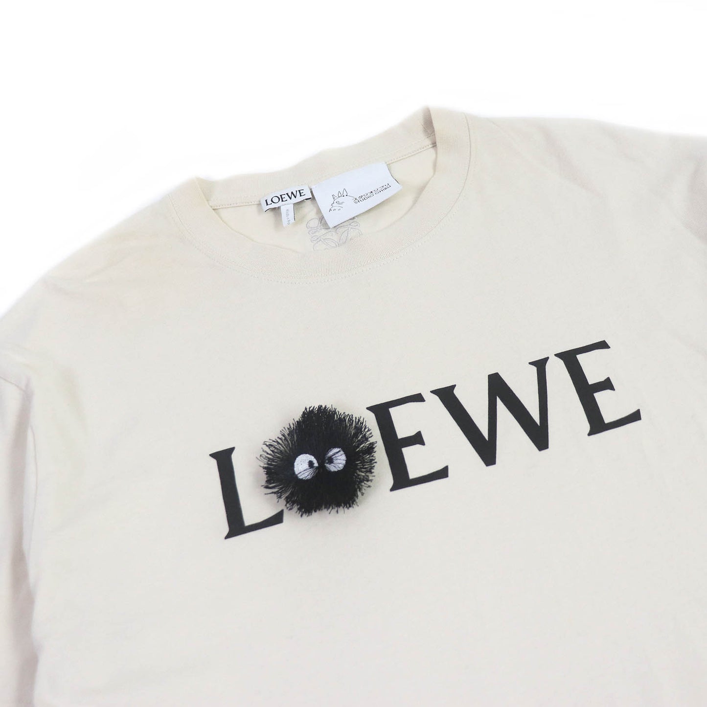 LOEWE Short sleeve T-shirt H848341X01 cotton light beige XS