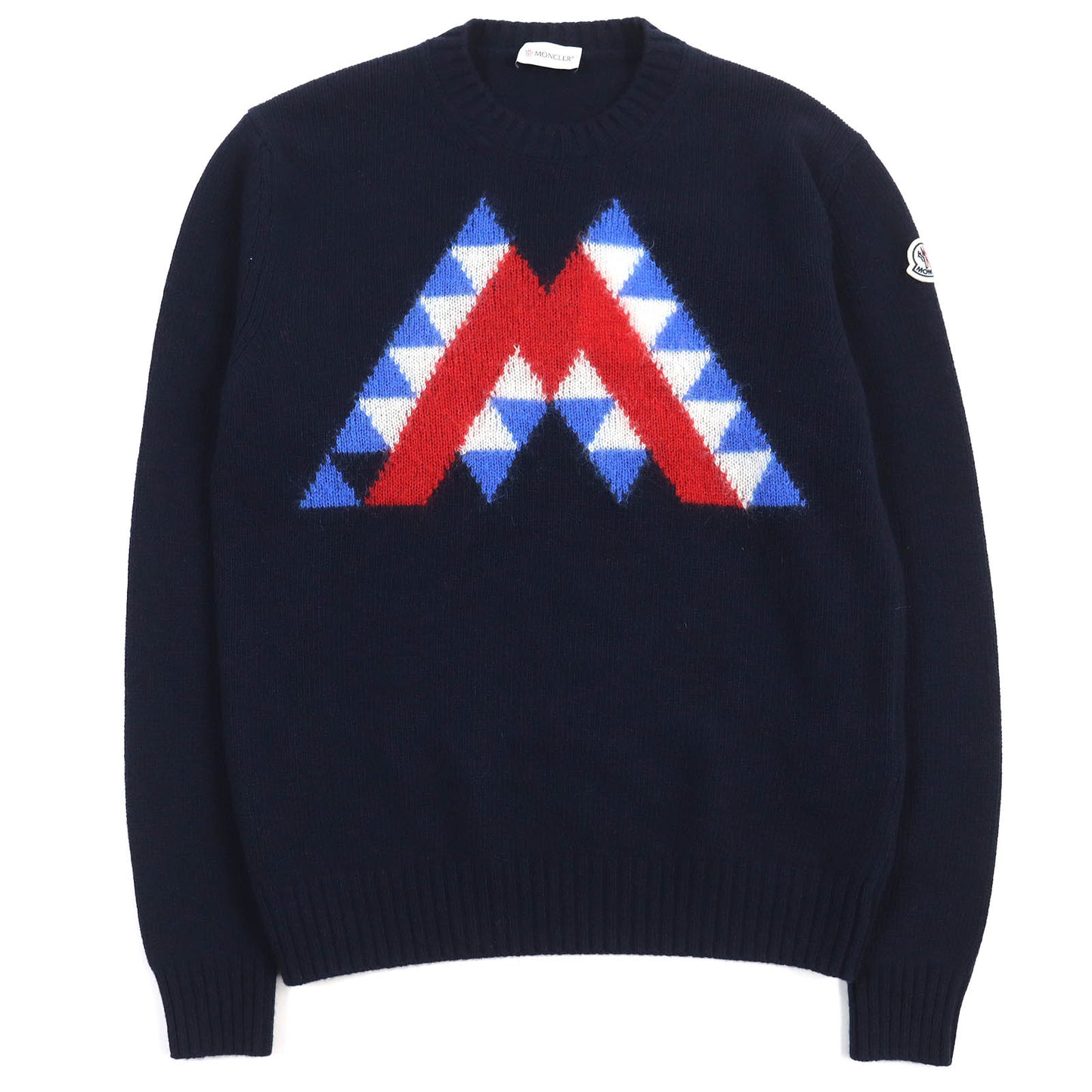 MONCLER knit wool Navy GIROCOLLO TRICOT S