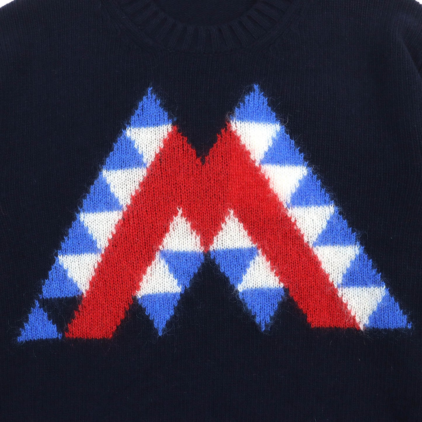 MONCLER knit wool Navy GIROCOLLO TRICOT S