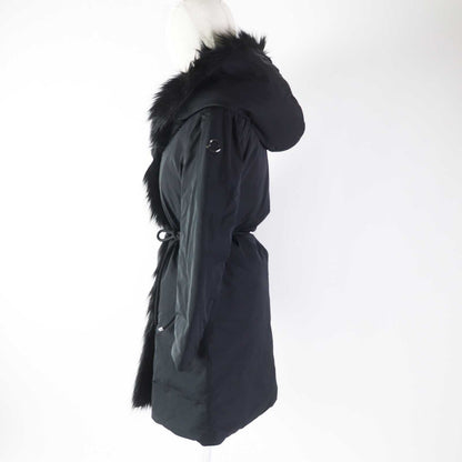 MONCLER down coat Outer: 100% polyester, Lining: 100% nylon, Filling: 90% down, Filling: 10% feather, Part: 100% acetate, Faux fur black CRUCIANELLE Women Used Authentic