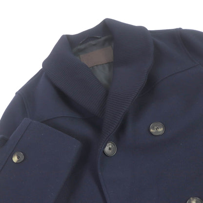 Salvatore Ferragamo pea coat wool Navy 48