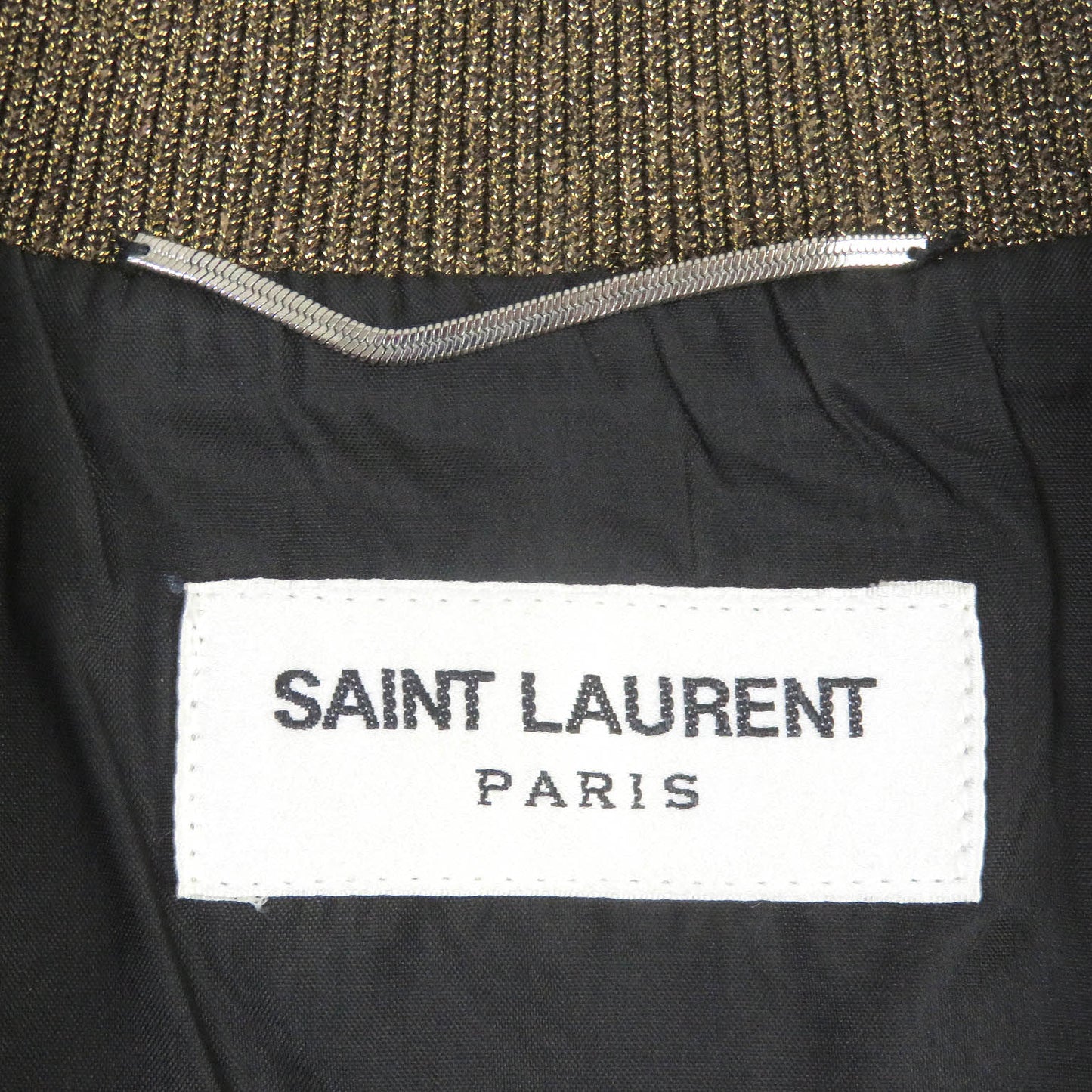 SAINT LAURENT Sukajan 419263 Outer: 100% rayon, Lining: 60% acetate, Lining: 40% cupra, Part: 58% rayon, 23% polyester, 17% nylon, 2% polyurethane Gold type Multicolor mens 50 Used Authentic