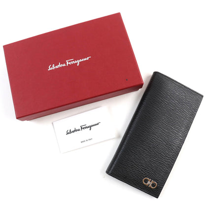 Salvatore Ferragamo Long Wallet Purse IY66A069 leather black