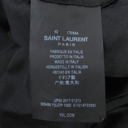 SAINT LAURENT PARIS tailored jacket 509486 Outer: 100% wool, Lining: 100% cotton, Part: 100% silk black mens 42 Used Authentic