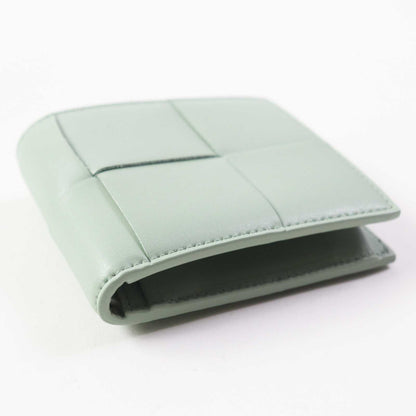 BOTTEGAVENETA Bifold Wallet 649605 leather Sage Cassette Bifold Wallet with Coin Purse