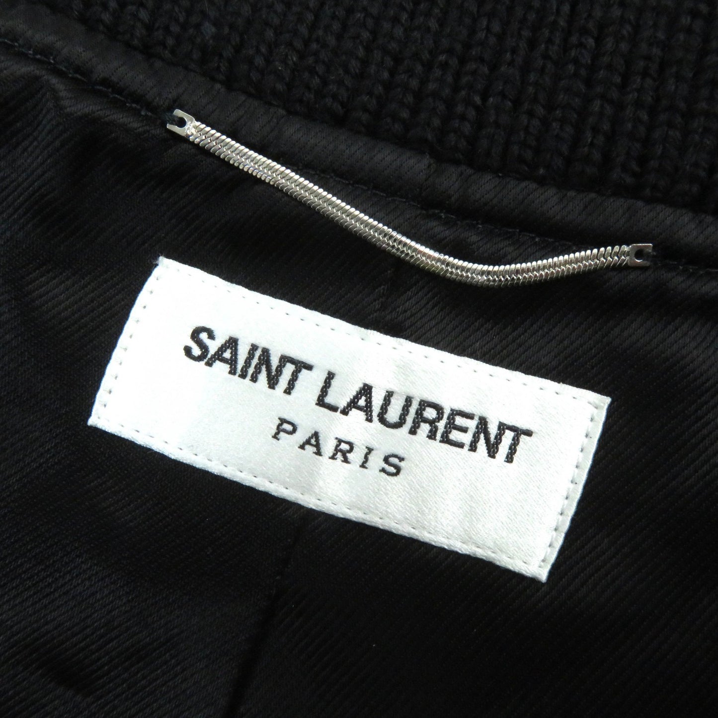 SAINT LAURENT PARIS Bomber jacket 632477 Rayon Black Red type Madras Check Satin Teddy Jacket 52