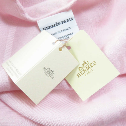 HERMES shawl cashmere Rose Petal (baby pink) Etoile New Libris