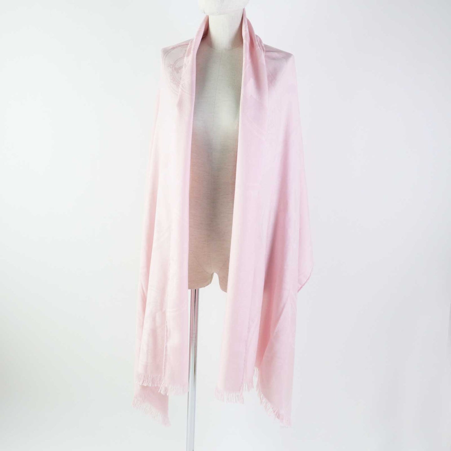 HERMES shawl cashmere Rose Petal (baby pink) Etoile New Libris