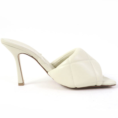 BOTTEGAVENETA Mule leather Ivory MAXI INTRECCIATO SANDALS LIDO 38