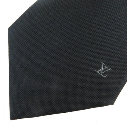 LOUIS VUITTON tie MP3423 Main: 100% silk Black multicolor Cravat LV Mushroom mens Used Authentic