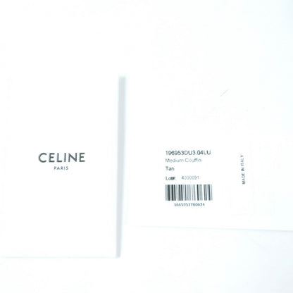 CELINE Tote Bag 196953DU3.04LU Main: Smooth calfskin Tan Cuir Triomphe Kufan Medium Tote Bag Women Used Authentic