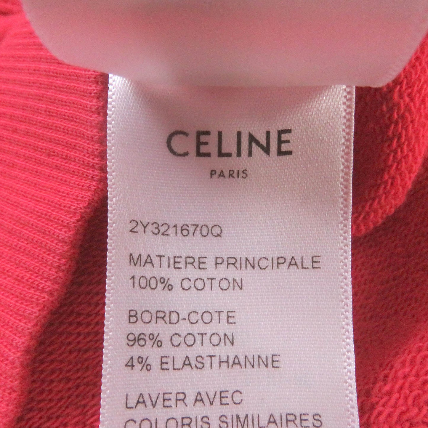 CELINE Hoodie 2Y321670Q cotton Red L