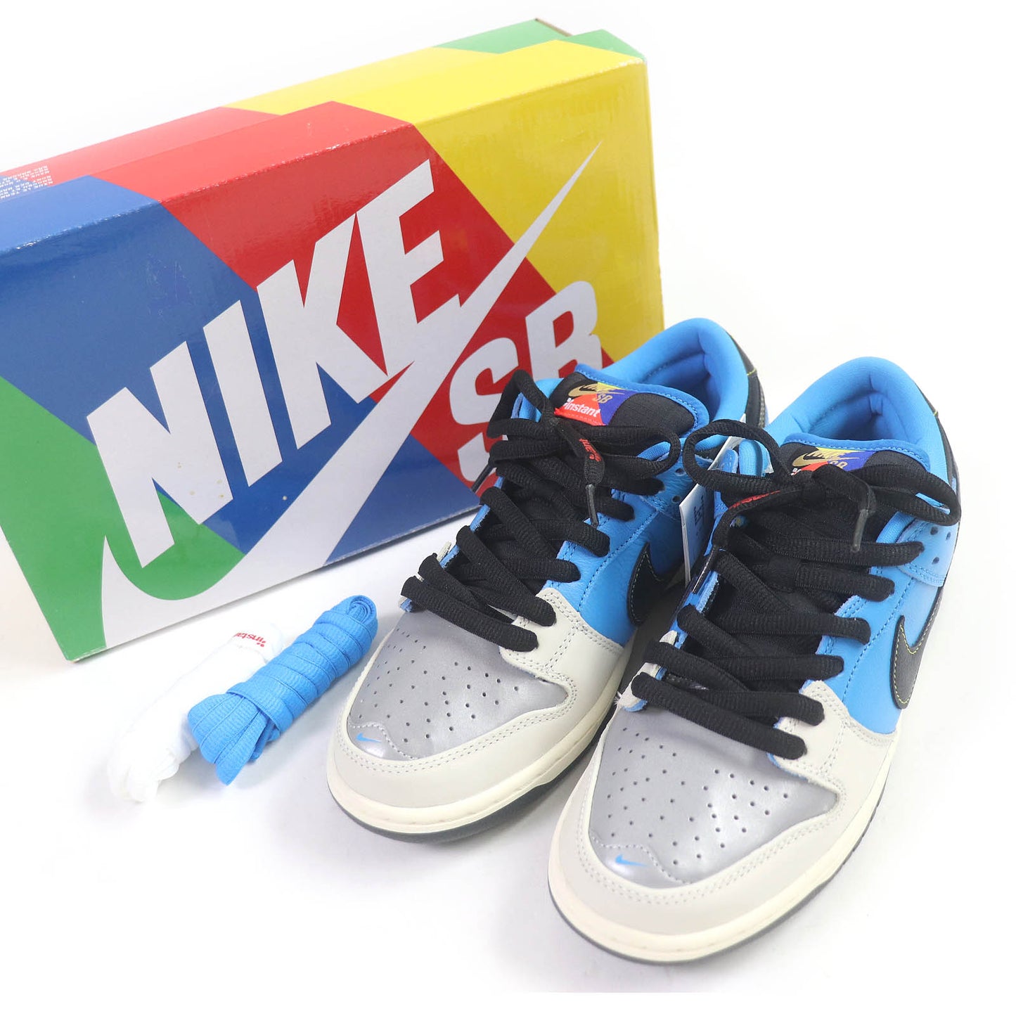 NIKE SB Low cut sneakers CZ5128-400 Main: Leather Blue gray DUNK LOW PRO QS INSTANT SKATEBOARD mens 26 Used Authentic