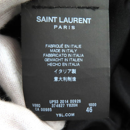 SAINT LAURENT PARIS Stajan 374827 Outer: 100% rayon, Lining: 100% silk, Rib part: 56% rayon, 22% polyester, 19% nylon, 3% polyurethane Black gold mens 46 Used Authentic