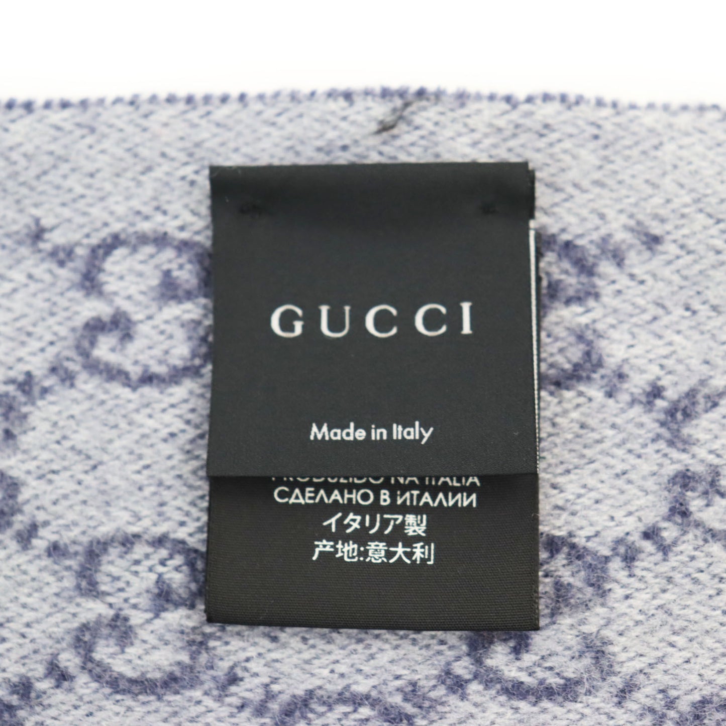 GUCCI Scarf 391531 Main: 50% cashmere, Main: 50% wool Navy mens Used Authentic