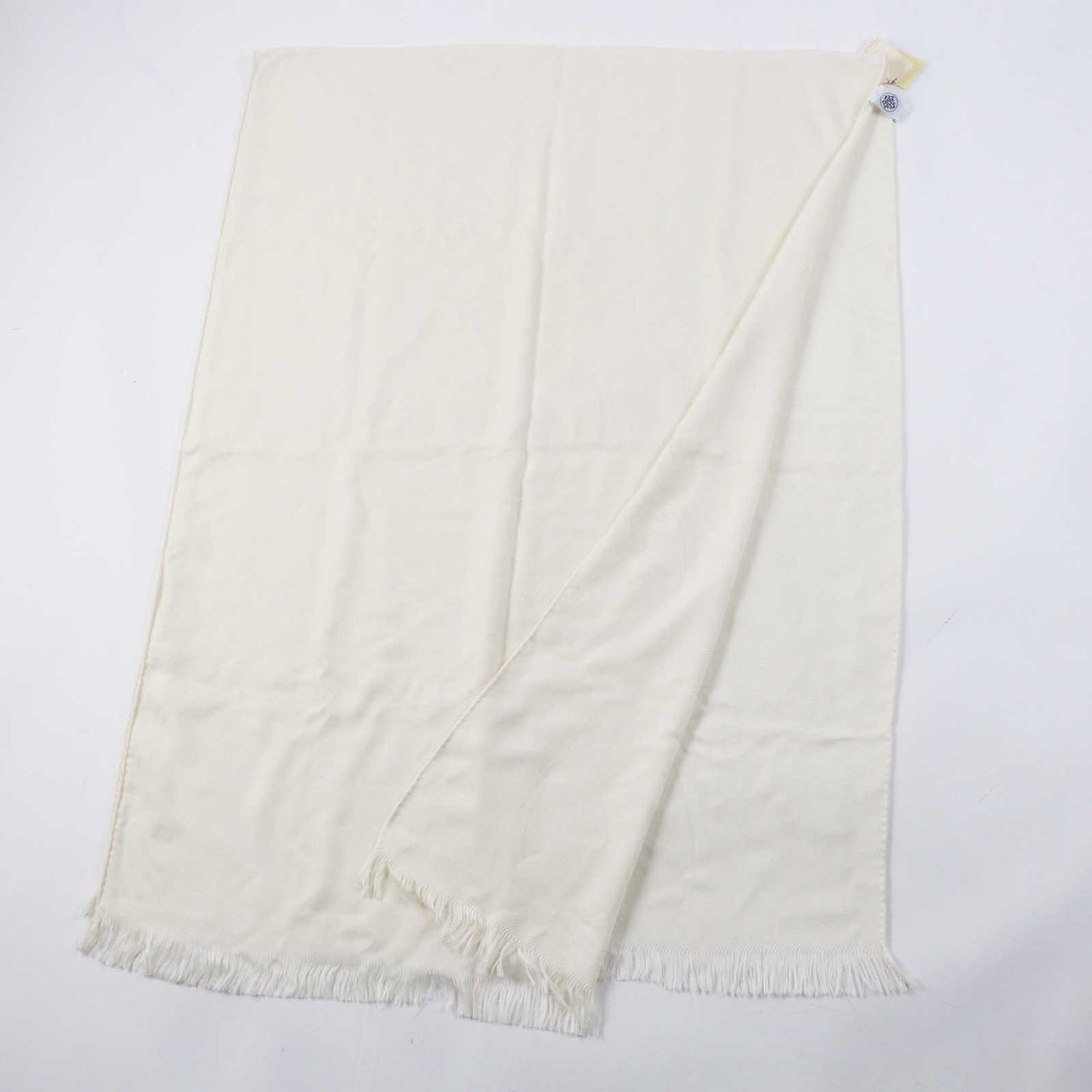 HERMES Stall Main: 85% cashmere, Main: 15% silk Ivory Etoile New Libris Women Used Authentic