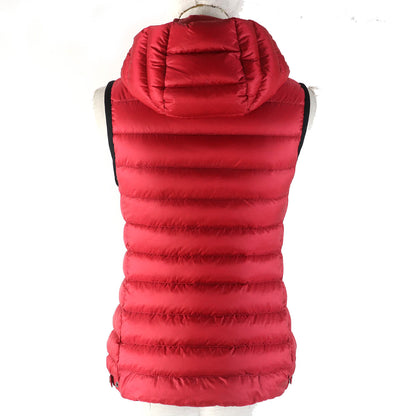 MONCLER Down vest Nylon Red GLYCO