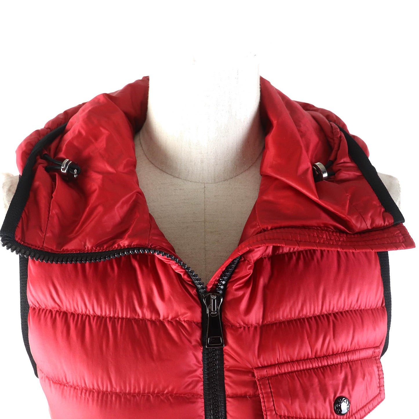 MONCLER Down vest Nylon Red GLYCO