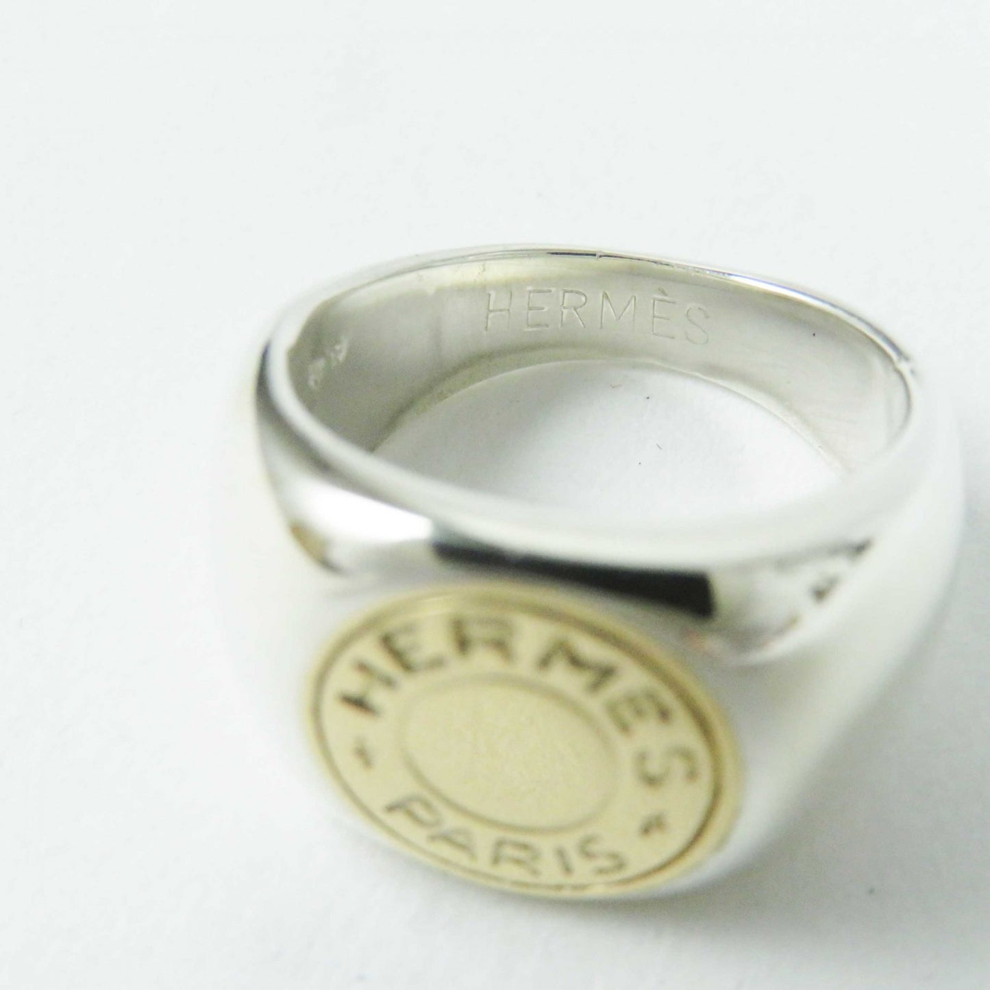 HERMES Ring SV925 Silver gold Serie No. 55