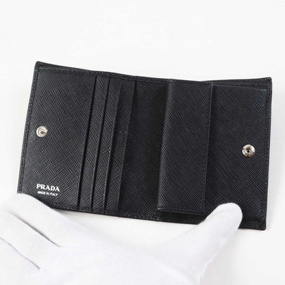 PRADA Bifold Wallet 1MV204 leather NERO Black