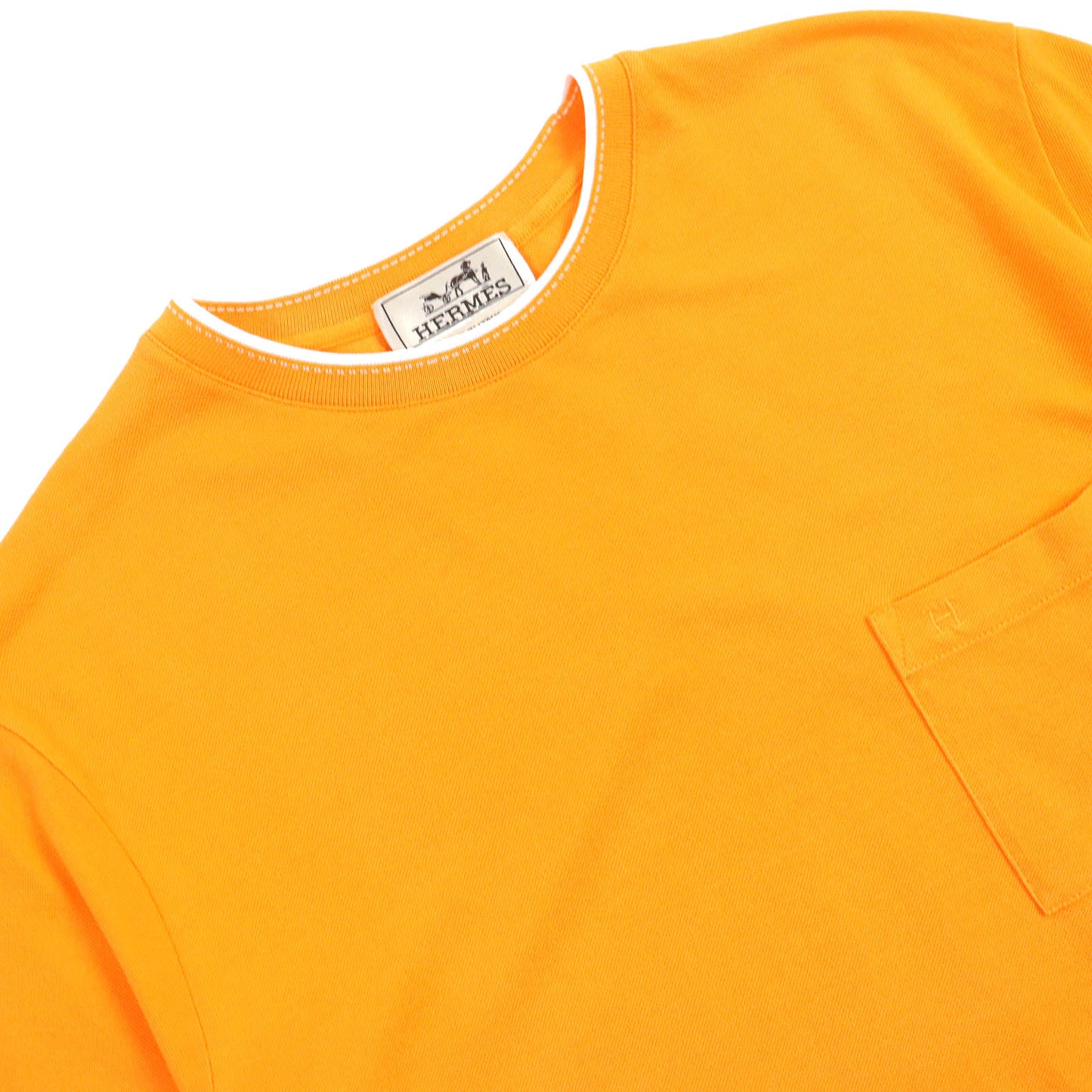 HERMES Short sleeve T-shirt cotton Orange M