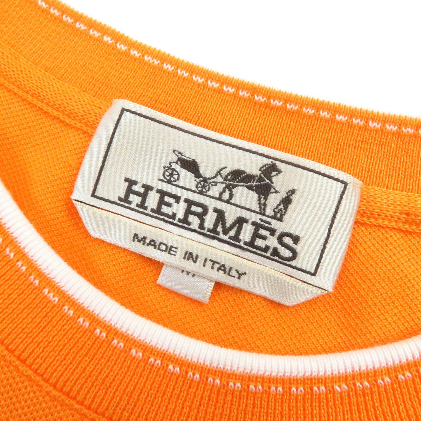 HERMES Short sleeve T-shirt cotton Orange M