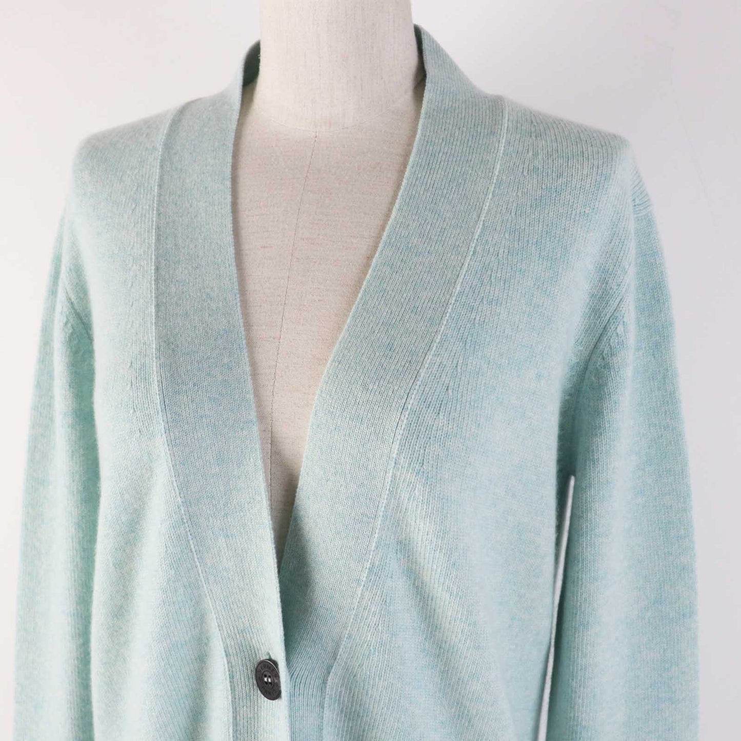 HERMES cardigan cashmere Light blue 36