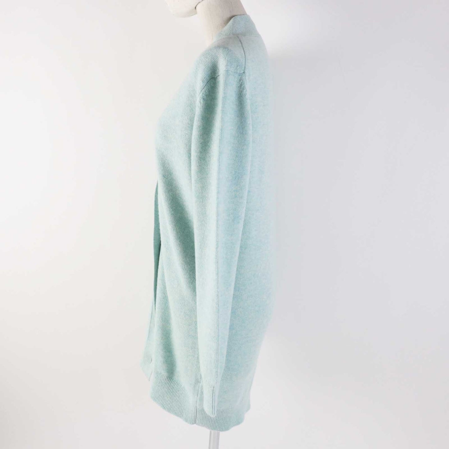 HERMES cardigan cashmere Light blue 36