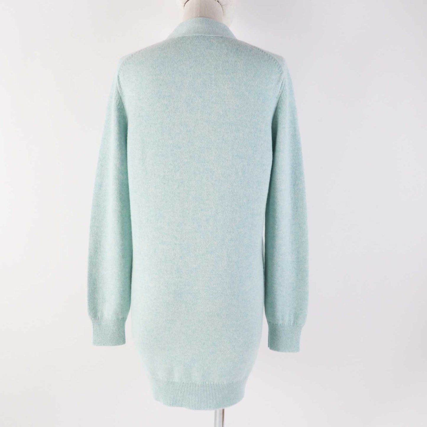 HERMES cardigan cashmere Light blue 36