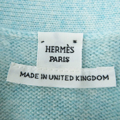 HERMES cardigan cashmere Light blue 36