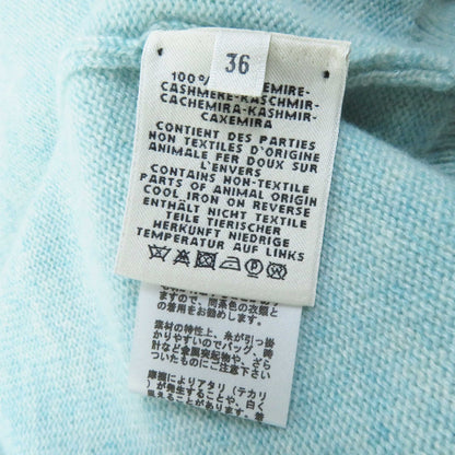 HERMES cardigan cashmere Light blue 36