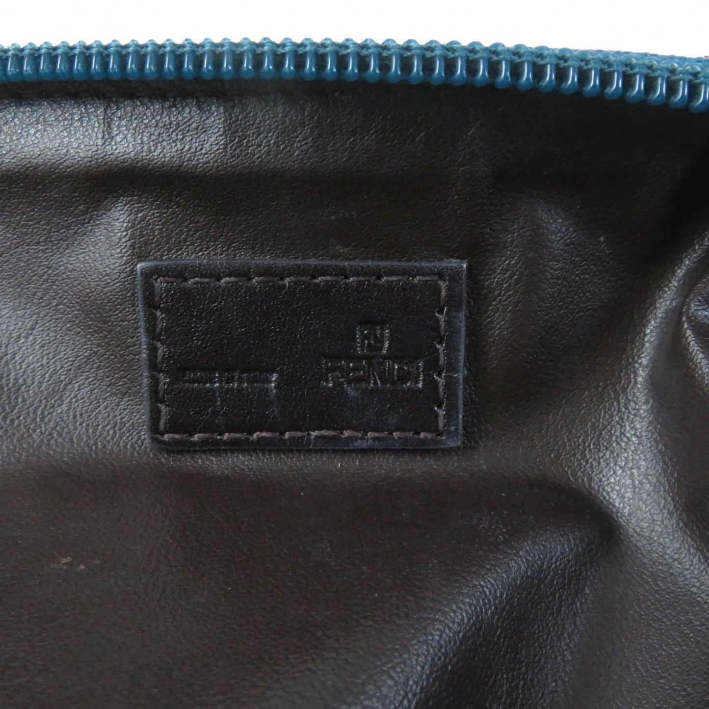 FENDI Cosmetics Pouch leather Brown