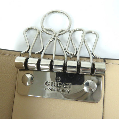 GUCCI Key case Key holder  795649 leather beige Double G Key case Key holder