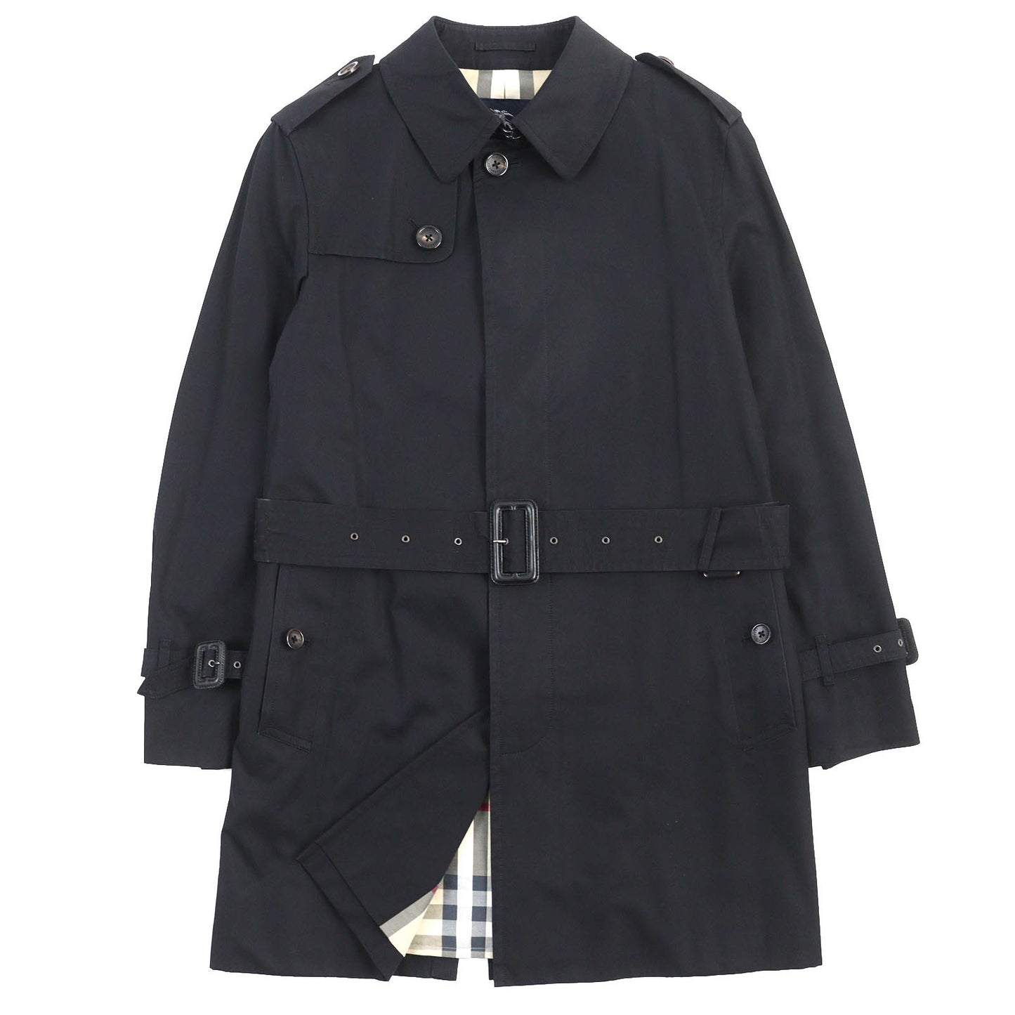 BURBERRY LONDON trench coat cotton black L