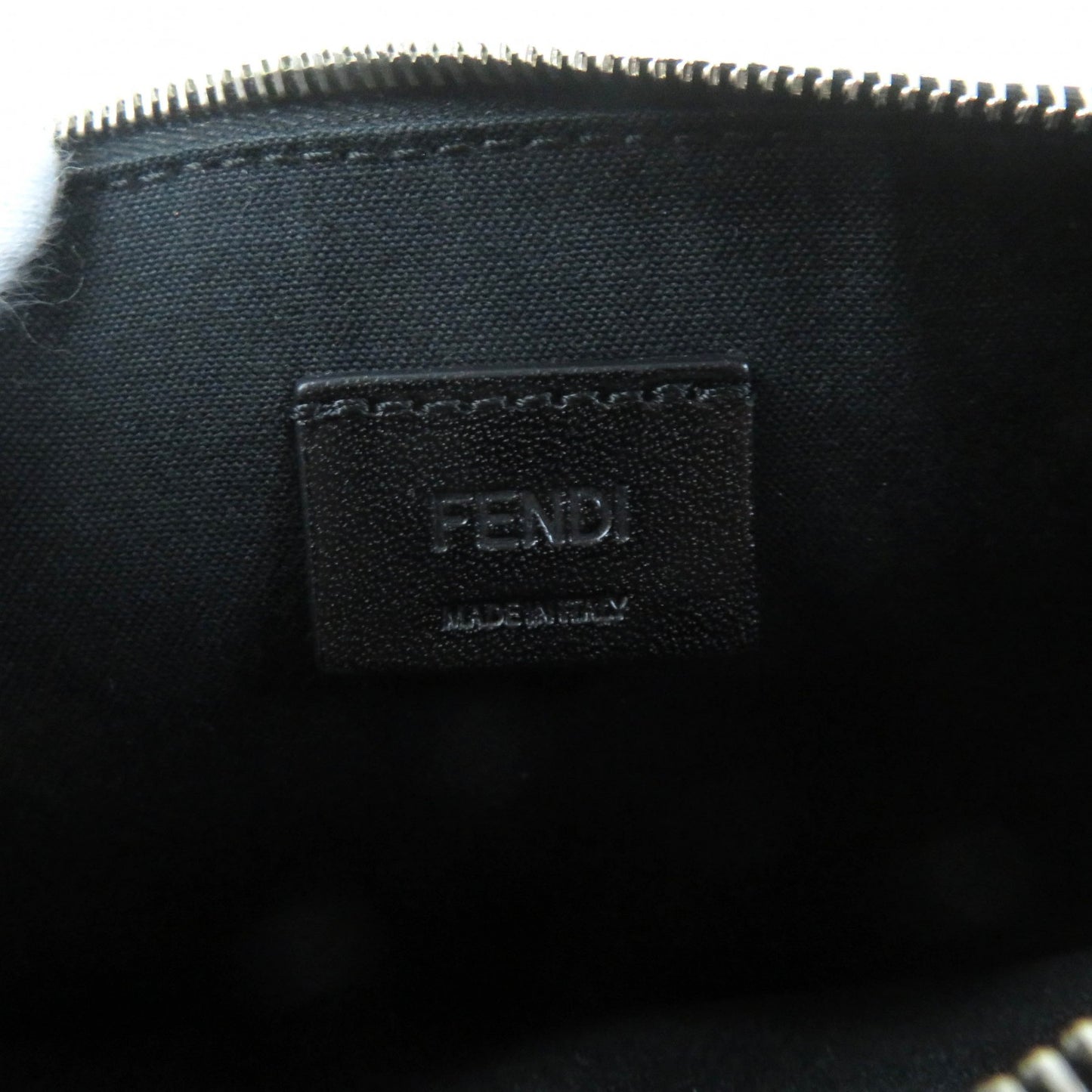 FENDI Pouch 8M0341 leather black Karito