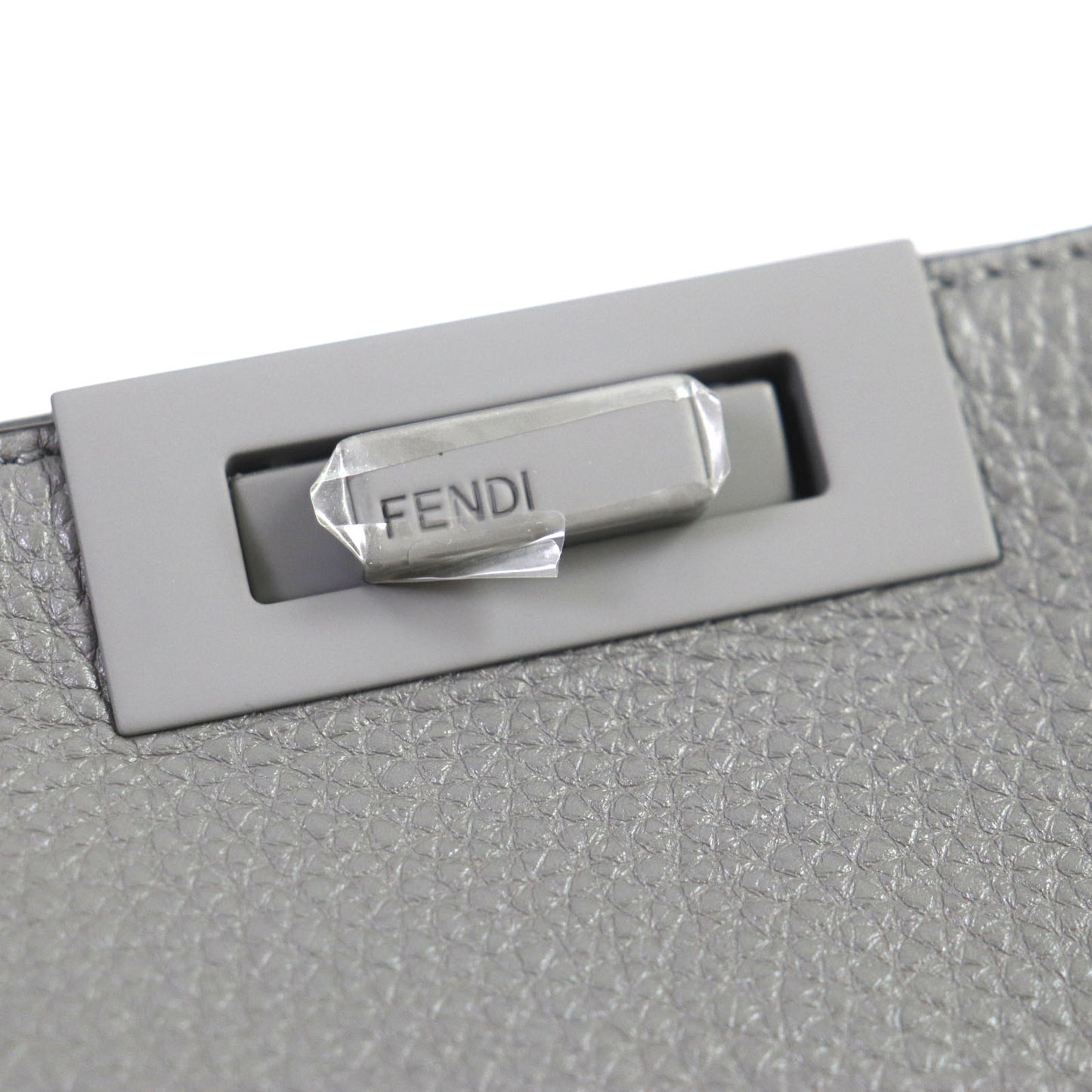 FENDI Briefcase leather Gray black 7VA529 Peekaboo ISee Medium