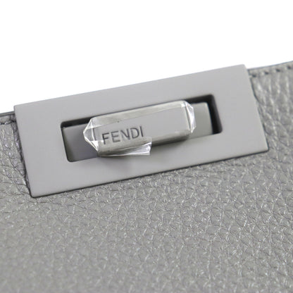 FENDI Briefcase leather Gray black 7VA529 Peekaboo ISee Medium