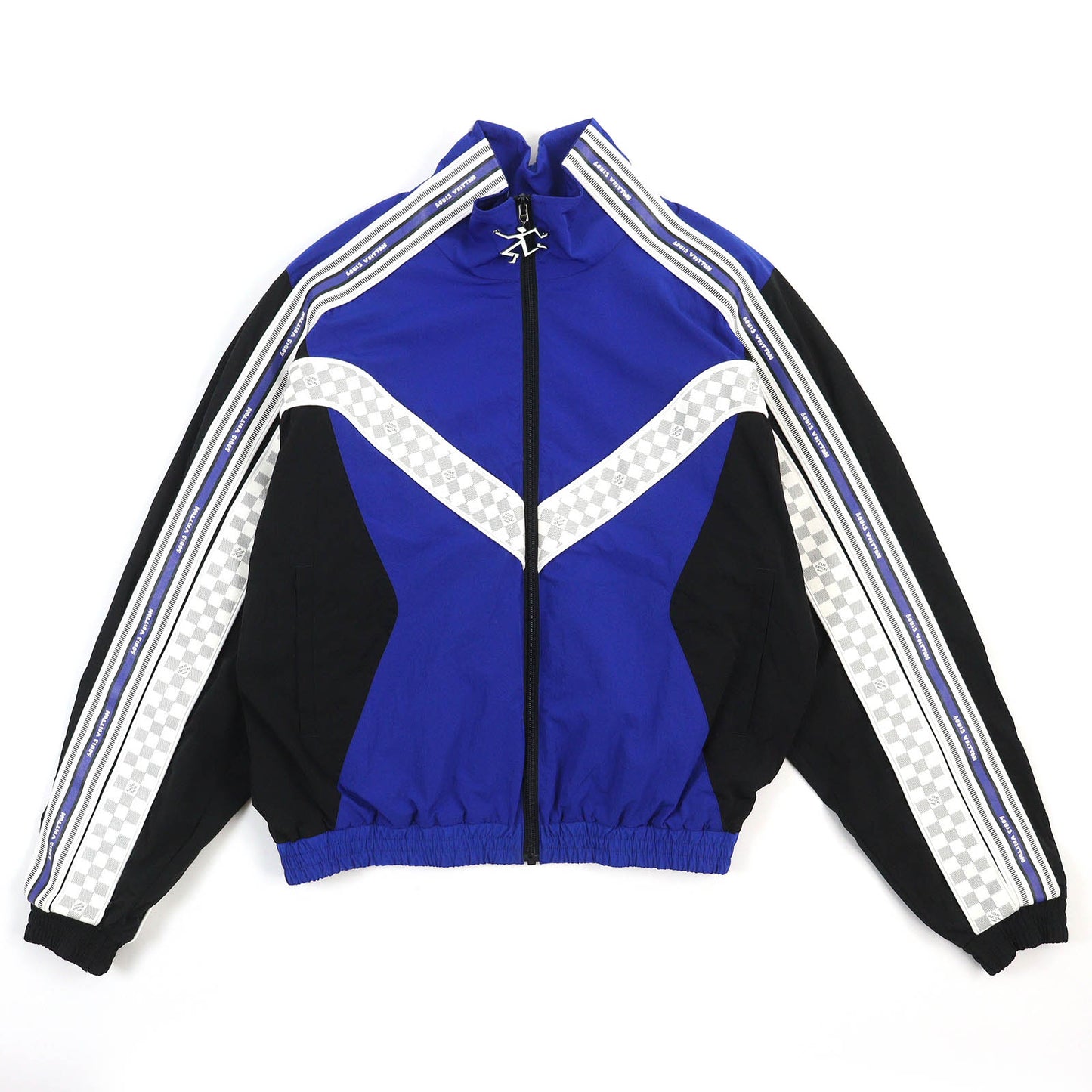 LOUIS VUITTON Blouson HMB60E Nylon Blue black white Amen Break S