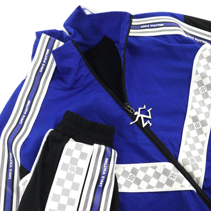 LOUIS VUITTON Blouson HMB60E Nylon Blue black white Amen Break S