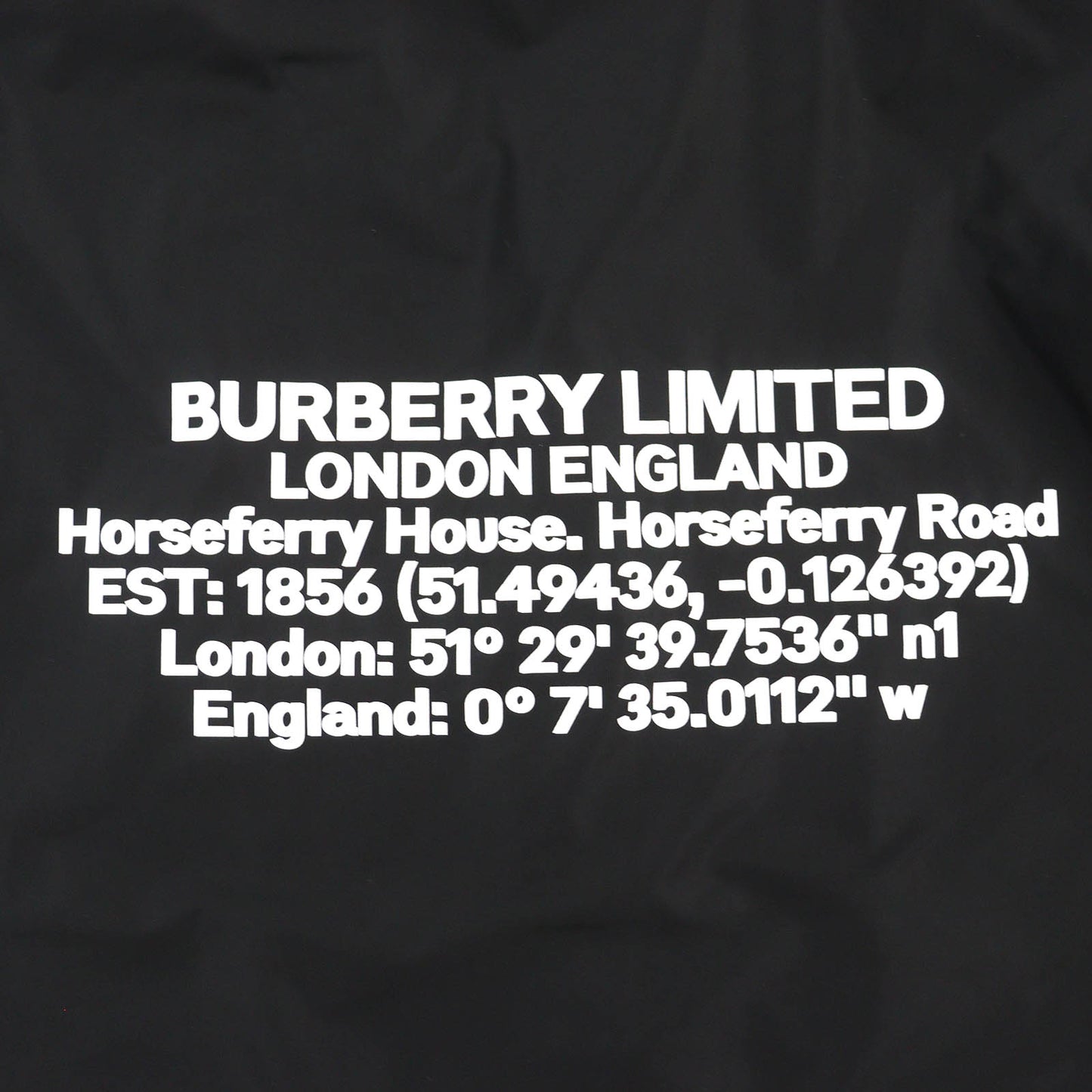 BURBERRY Blouson 8043408 polyester black XS